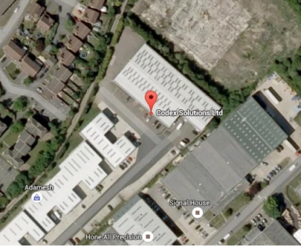 Overhead view of our location on Youngs Industrial Estate